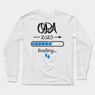 Grandpa 2023 Loading pregnancy grandfather birth Long Sleeve T-Shirt